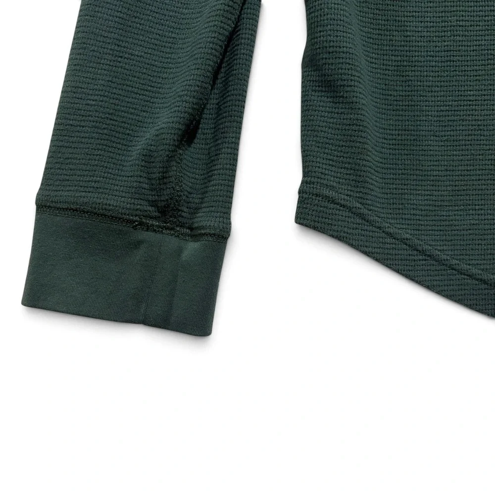 American Eagle Men's Large Forest Green Waffle Knit Thermal Long Sleeve Shirt